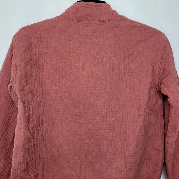 Madewell Rose Dust Diamond Jacquard Half Zip Pullover Size XS - Picture 12 of 13